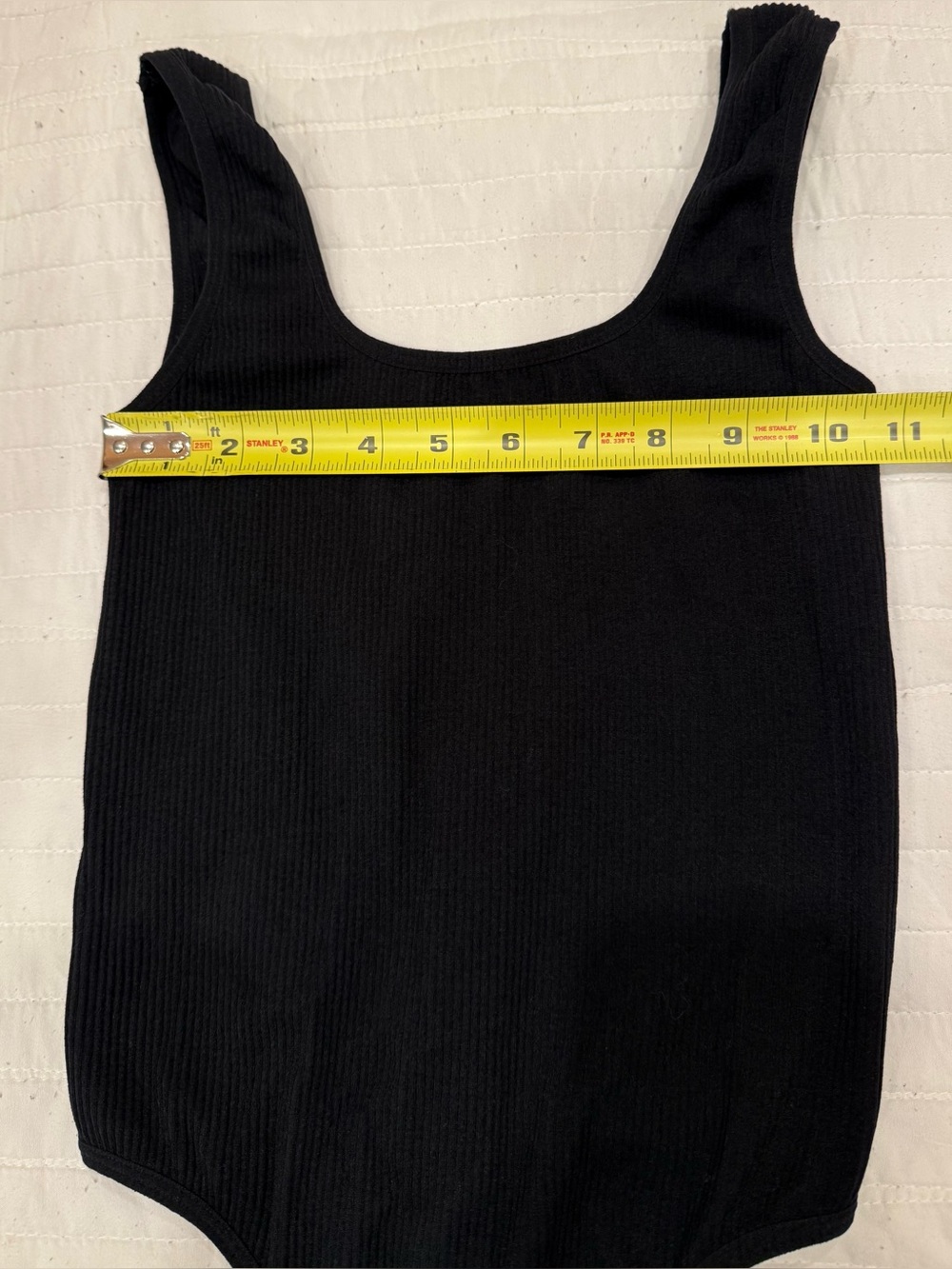 Colsie Black Ribbed Scoop Neck Bodysuit Casual Loungewear Women's XS - Picture 4 of 5